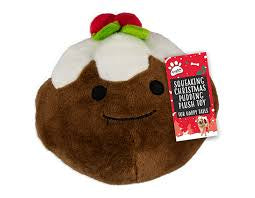 Mini plush squeaky Christmas pudding