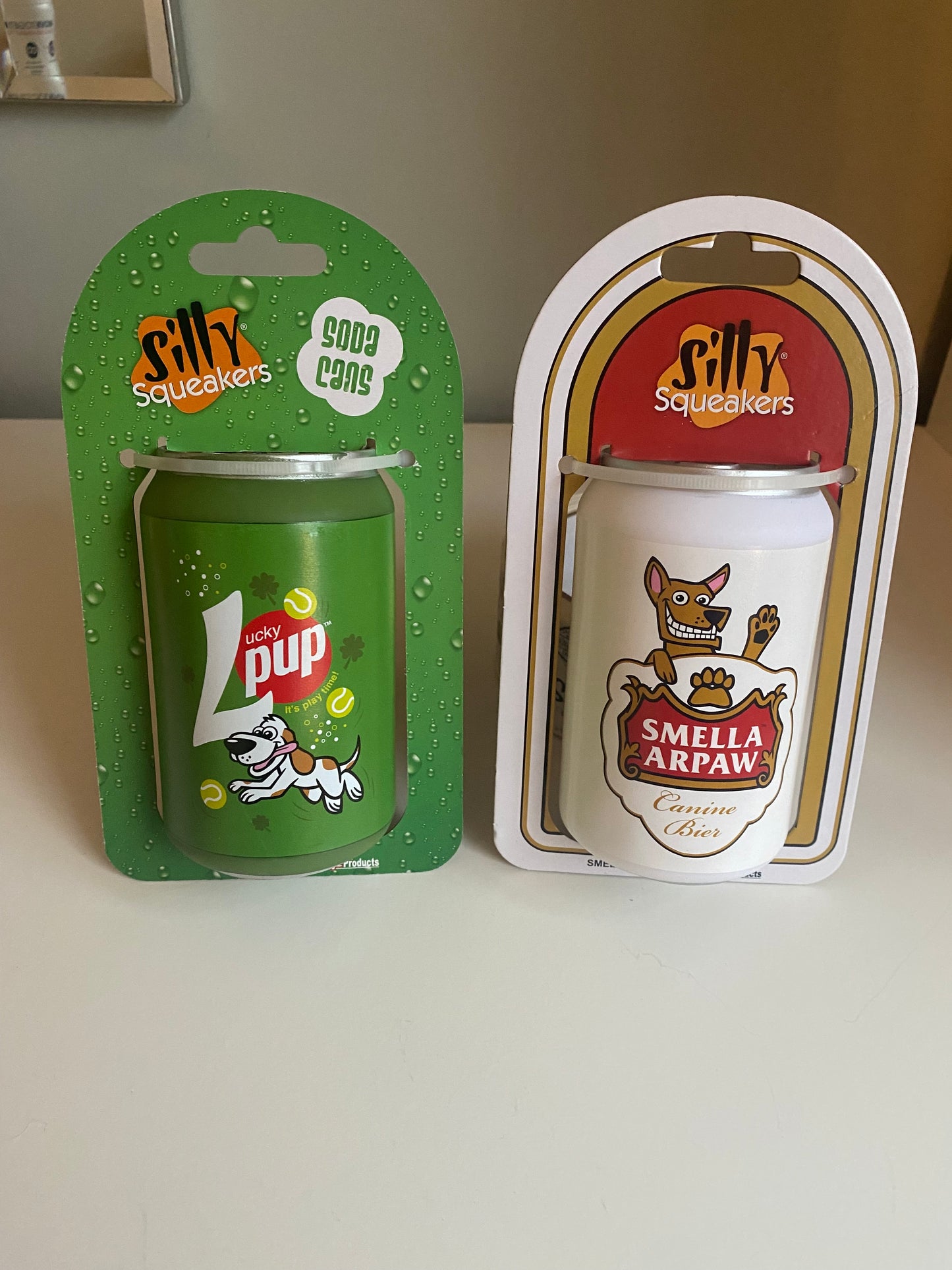 Canned drinks squeaky toy ￼