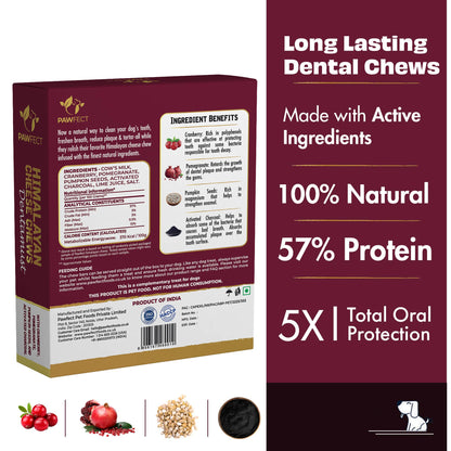 Himalayan Cheese Chews for Dogs - Dentamust Cranberry