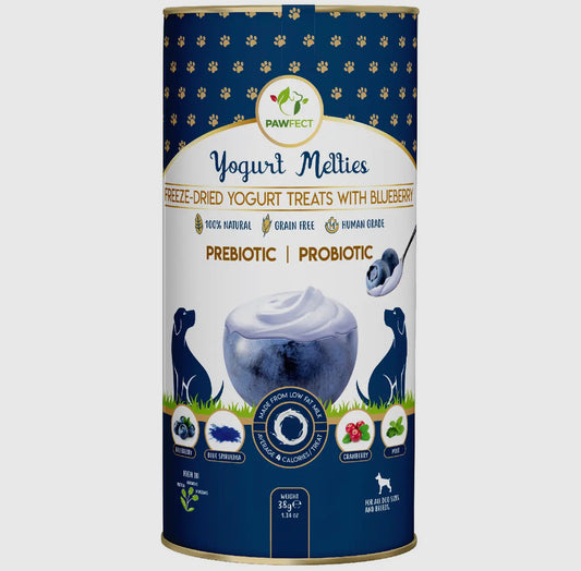 Freeze dried probiotic yogurt treats - blue berry