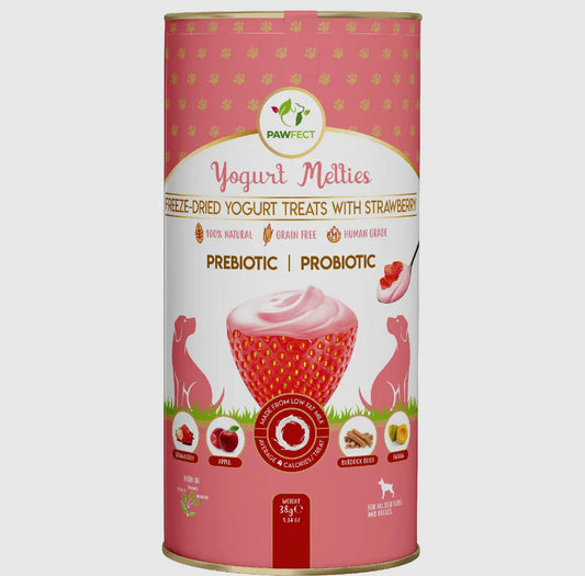 Freeze dried probiotic yogurt treats - strawberry