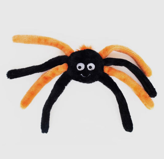 Orange spider squeaky toy