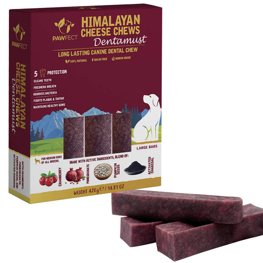 Himalayan Cheese Chews for Dogs - Dentamust Cranberry