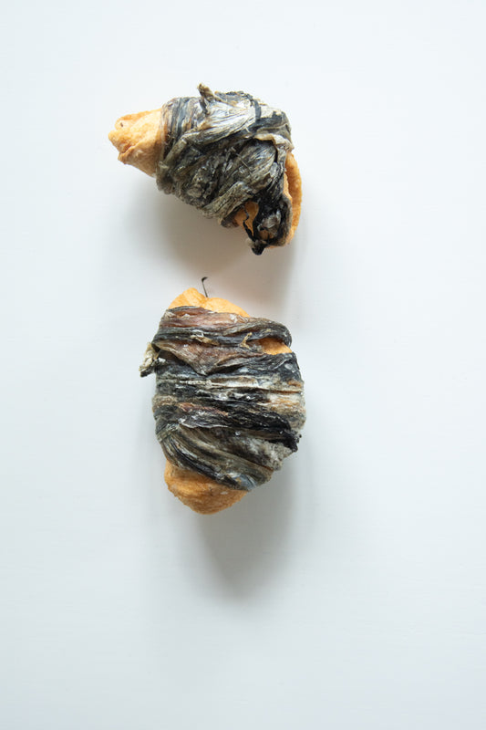 Fish wrapped apple